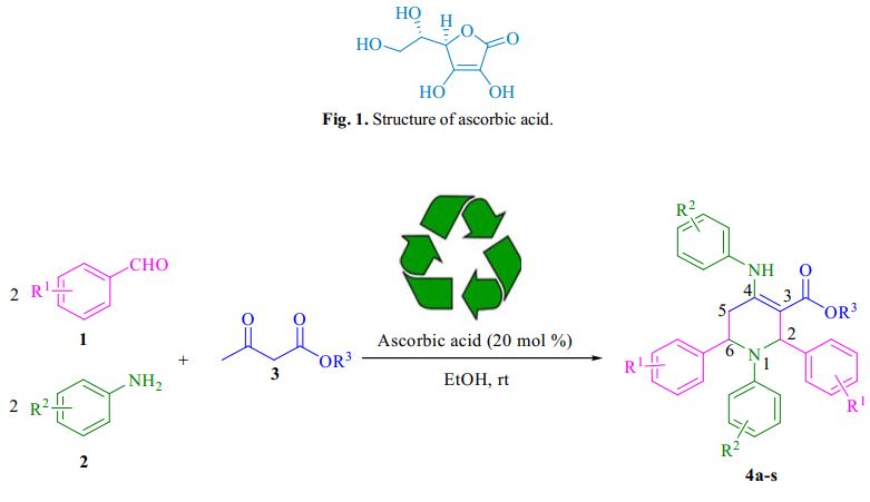 Green and Convenient Synthesis of Polyfunctionalized Piperidines Catalyzed by Ascorbic Acid under Ambient Temperature